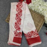 Half Silk Screen Print Sharee - Puja Edition - Image 4