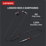 Lenovo HE05x Bluetooth 5.0 Magnetic Neckband sports Earphones - Image 4