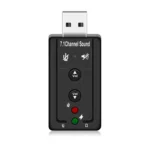 Mini USB 2.0 3D Virtual 480Mbps External 7.1 Channel Audio Sound Card Adapter- black - Image 3