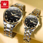 OLEVS 5563 Waterproof Stainless Steel fashionable Couple watches - Image 3