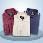 Premium 3 Piece Shirt  Combo Pack (Formal / Casual) (Ash, Coffee, Sky)