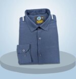 Premium China Micro Stig Shirt (Formal / Casual) (Navy Blue) - Image 2