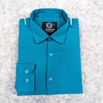 Premium China Micro Stig Shirt (Formal / Casual) (Ocean Blue) - Image 4