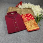 Premium Couple Set (Panjabi, Katan Saree) - Image 3