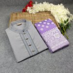 Premium Couple Set (Panjabi, Katan Saree) - Image 3