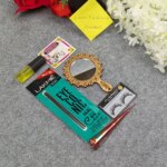 Premium Half Silk Jamdani Saree Combo Set - Lemon - Image 5