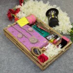 Premium Half Silk Jamdani Saree Combo Set - Light Purple - Image 2