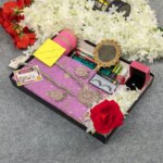 Premium Half Silk Jamdani Saree Combo Set - Light Purple - Image 6