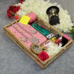 Premium Half Silk Jamdani Saree Combo Set - Pimk