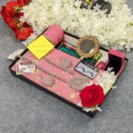 Premium Half Silk Jamdani Saree Combo Set - Pimk - Image 6