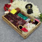 Premium Half Silk Jamdani Saree Combo Set - Purpel - Image 2