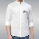 Premium Printed Ban Collar Shirt for Men - Image 2
