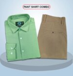 Premium Shirt & Pant Combo (Formal / Casual) Light Green & Deep Olive) - Image 2