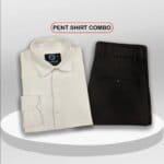 Premium Shirt & Pant Combo (Formal / Casual) (White & Black)