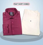Premium Shirt & Pant Combo (Formal / Casual) (White & Olive)