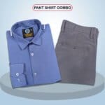 Premium Shirt & Pant Combo (Formal / Casual) (White & Olive)