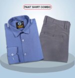 Premium Shirt & Pant Combo (Formal / Casual) (White & Olive) - Image 2