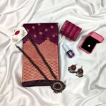 Premium Silk Katan Saree Combo Pack – Onion - Image 4