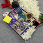 Premium Silk Katan Saree Combo Set - Blue - Image 6