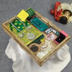 Premium Silk Katan Saree Combo Set - Green - Image 2