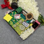 Premium Silk Katan Saree Combo Set - Green - Image 6