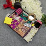 Premium Silk Katan Saree Combo Set - Purple - Image 6