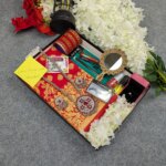 Premium Silk Katan Saree Combo Set - Red - Image 6