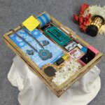 Premium Silk Katan Saree Combo Set - Sky Blue