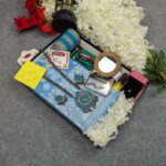 Premium Silk Katan Saree Combo Set - Sky Blue - Image 6