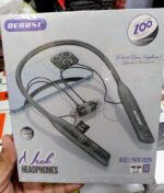 RECRSI RE-NY028 Hanging Neckband Earphone - Black - Image 5
