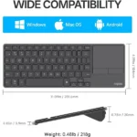 Rapoo E900T Portable Wireless Keyboard with Touchpad – Black - Image 5