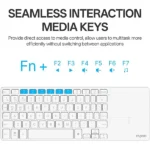 Rapoo E900T Portable Wireless Keyboard with Touchpad – White - Image 3