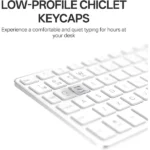 Rapoo E900T Portable Wireless Keyboard with Touchpad – White - Image 4