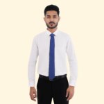Regular Fit Full Sleeve Cotton Shirt (White) - Image 2