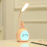 Rehenbsem Cute Bunny Desk Lamp, Portable LED Desk Lamps with Night Light,Rabbit Foldable USB Rechargeable Reading Light for Children Boys Girls Study - Image 3