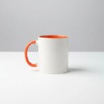 Rim Color Round Handle Coffee, Tea, Water Mug, Add Photo Text Logo Picture Image - Image 2