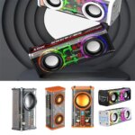 V8 Transparent Mechanical TWS Subwoofer Wireless Bluetooth Speaker - Image 4