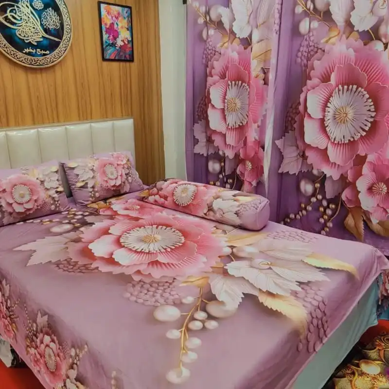 Water-Proof-China-Premium-3D-Design-Bed-Sheet-4 Water Proof China Premium 3D Design Bed Sheet - Image 1