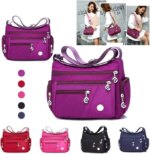 Women’s Nylon Waterproof Large Capacity Crossbody Bag (Red) - Image 6