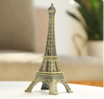 World Map 3D Rotating Glove Decoration Bronze   Color & Eiffel Tower Metal Showpiece Decoration Gift - Image 3
