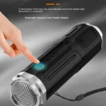 Portable Bluetooth Speaker with Zoomable Flashlight