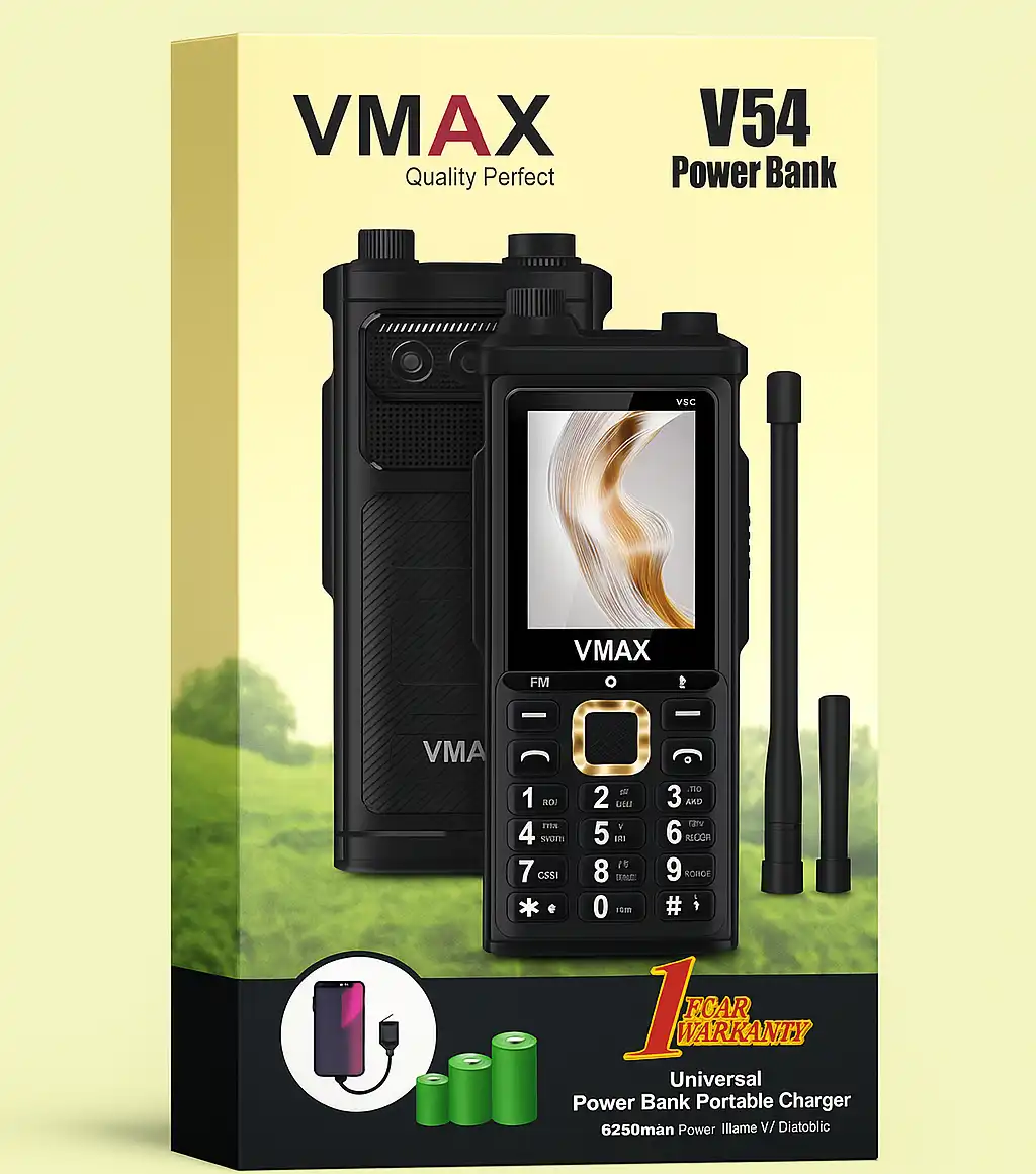 Vmax-V54-Power-Bank-Mobile-Dual-Antenna-6200mAh-4-SIM-Supported Vmax V54 Power Bank Mobile (6200mAh, 4 SIM Supported) - Image 1