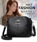 3 Layers Luxury Messenger Crossbody Bags black - Image 3