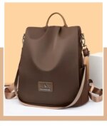 New Texture Oxford Cloth Women’s Backpack (Coffee) - Image 6