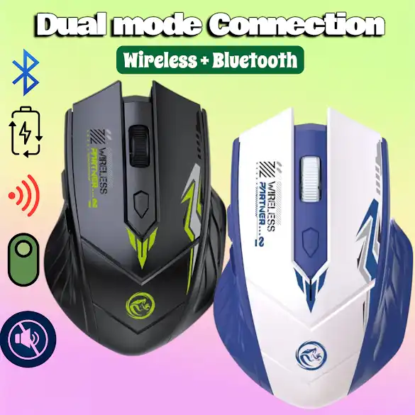 OM_1768381504IROOFDE9.png Bluetooth 5.4 Wireless Mouse – Dual-Mode 2.4G Gaming, Rechargeable, 1600 DPI - Image 1