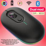 RGB Backlight Wireless Mouse – Silent, Rechargeable, Ultra-Slim, Ergonomic