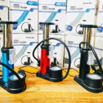 Mini Portable Bicycle Pump – High Pressure, Hand & Foot Activated with Meter