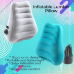 Ergonomic Inflatable Lumbar Pillow – Travel-Friendly Back Support for Office & Home