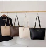 Minimalist Large Tote Bag for Women – Elegant Leather Shoulder Handbag for Work & Everyday Use (Black, Beige, Cream, Brown) - Image 8