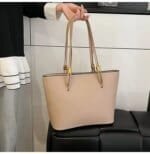 Minimalist Large Tote Bag for Women – Elegant Leather Shoulder Handbag for Work & Everyday Use (Black, Beige, Cream, Brown) - Image 10